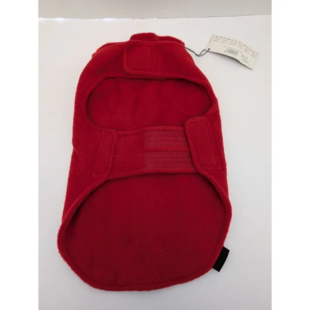 Tanner & Dash Size 12 Dog Jacket Red Fleece Ruff Weather Gear Cozy Winter Pet
